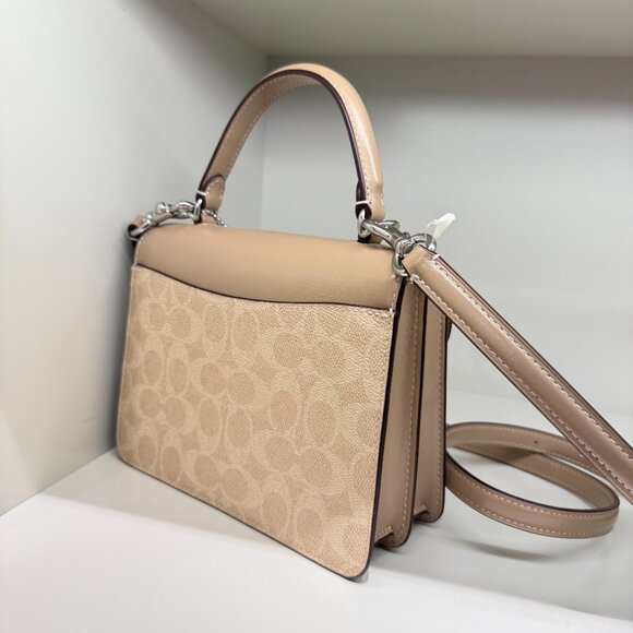 Coach Courtney Top Handle Bag In Signature Canvas CCE22 - Picture 2 of 6